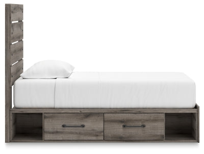 Cama doble con almacenamiento y paneles Graystorm
