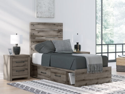 Cama doble con almacenamiento y paneles Graystorm