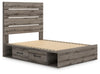Cama de panel completo con almacenamiento Graystorm