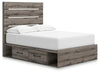 Cama de panel completo con almacenamiento Graystorm