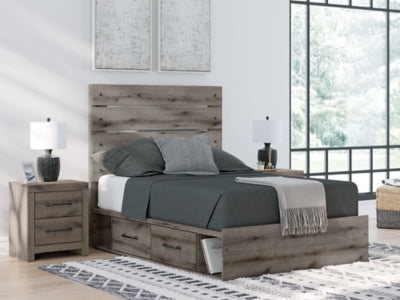 Cama de panel completo con almacenamiento Graystorm