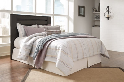 Cama Queen con paneles, tocador y espejo Brinxton