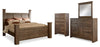 Cama con dosel Juararo King, tocador, espejo y cómoda