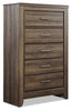 Cama California King con paneles, tocador, espejo, cómoda y mesita de noche de Juararo