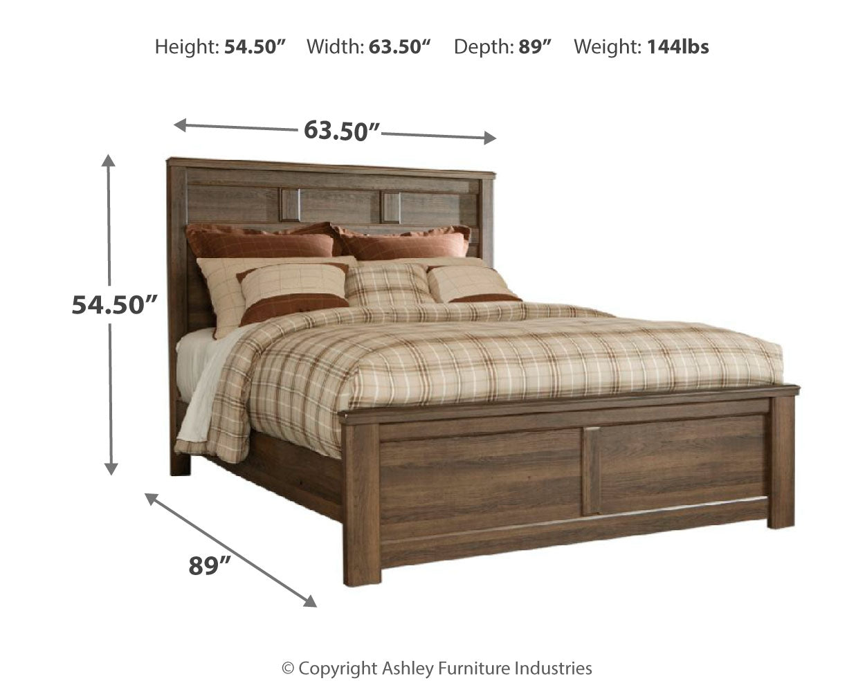Cama Queen con paneles Juararo