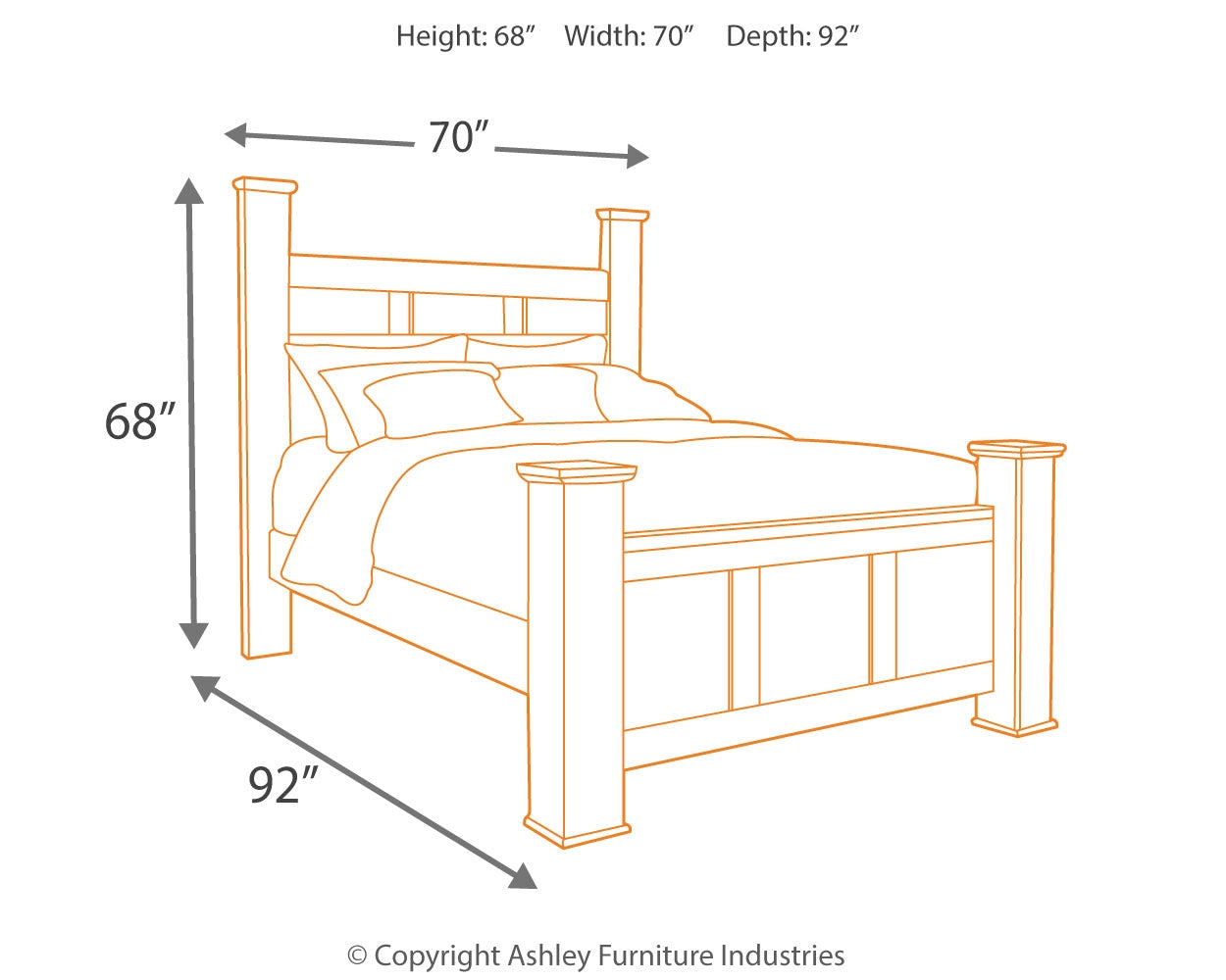 Cama con dosel tamaño queen de Juararo