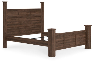 Cama con dosel California King de Juararo, cómoda, espejo y dos mesitas de noche