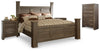 Cama con dosel Juararo King, cómoda y dos mesitas de noche
