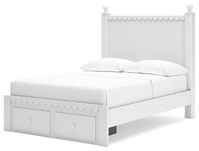 Cama con almacenamiento de paneles completos Mollviney