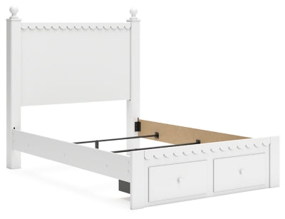 Cama con almacenamiento de paneles completos Mollviney