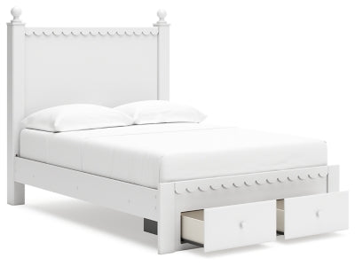 Cama con almacenamiento de paneles completos Mollviney