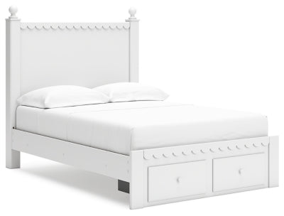 Cama con almacenamiento de paneles completos Mollviney