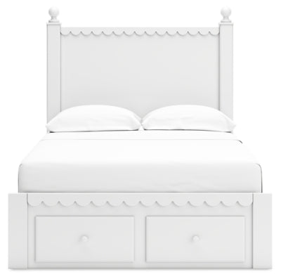 Cama con almacenamiento de paneles completos Mollviney