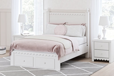 Cama con almacenamiento de paneles completos Mollviney