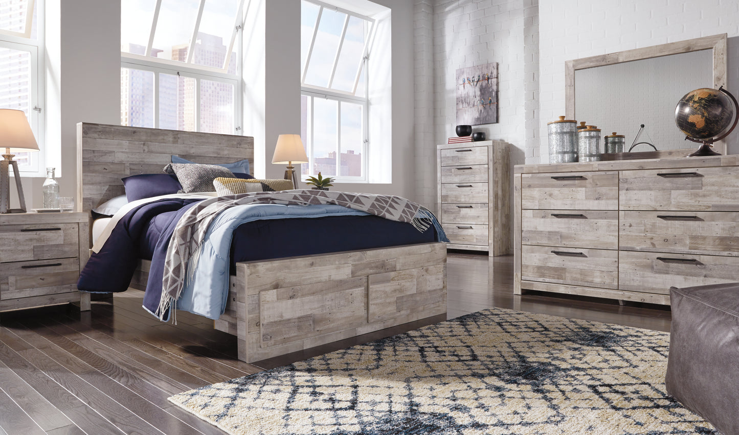 Effie Full Panel Bed with 2 Storage Drawers