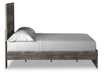 Cama Ralinksi con paneles completos, tocador, espejo y mesita de noche