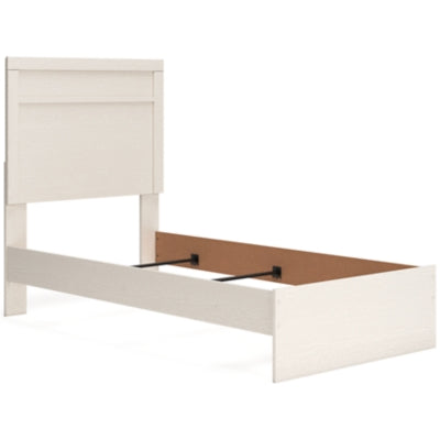 Cama individual con paneles, cómoda y espejo Stelsie