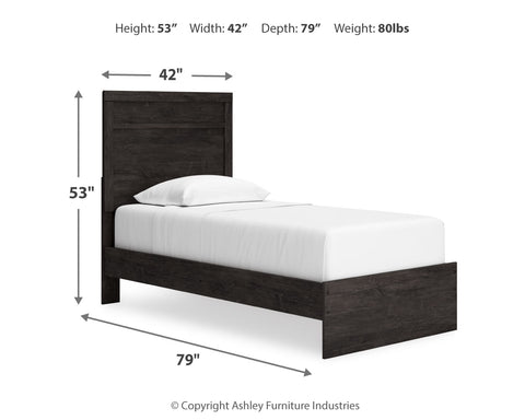 Cama individual con paneles Belachime