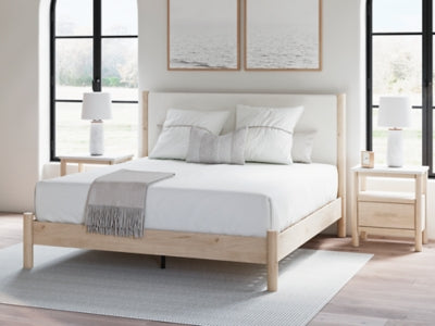 Cama Cadmori King con paneles tapizados