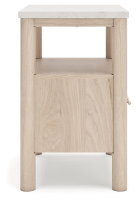 Cadmori King Upholstered Panel Bed, Dresser, Mirror and Nightstand