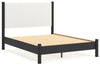 Cama Cadmori Queen con paneles tapizados