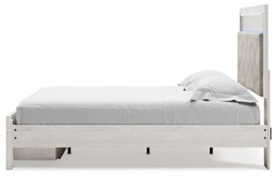 Cama Queen Altyra con almacenamiento tapizada