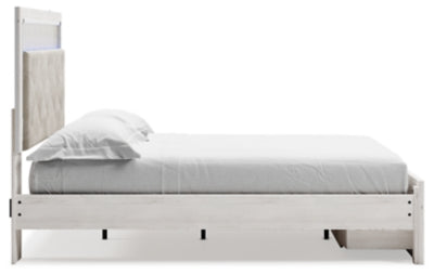 Cama Queen Altyra con almacenamiento tapizada