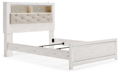 Cama con librería Queen Altyra, tocador, espejo y cómoda