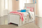 Willowton Twin Panel Bed with 2 Storage Drawers