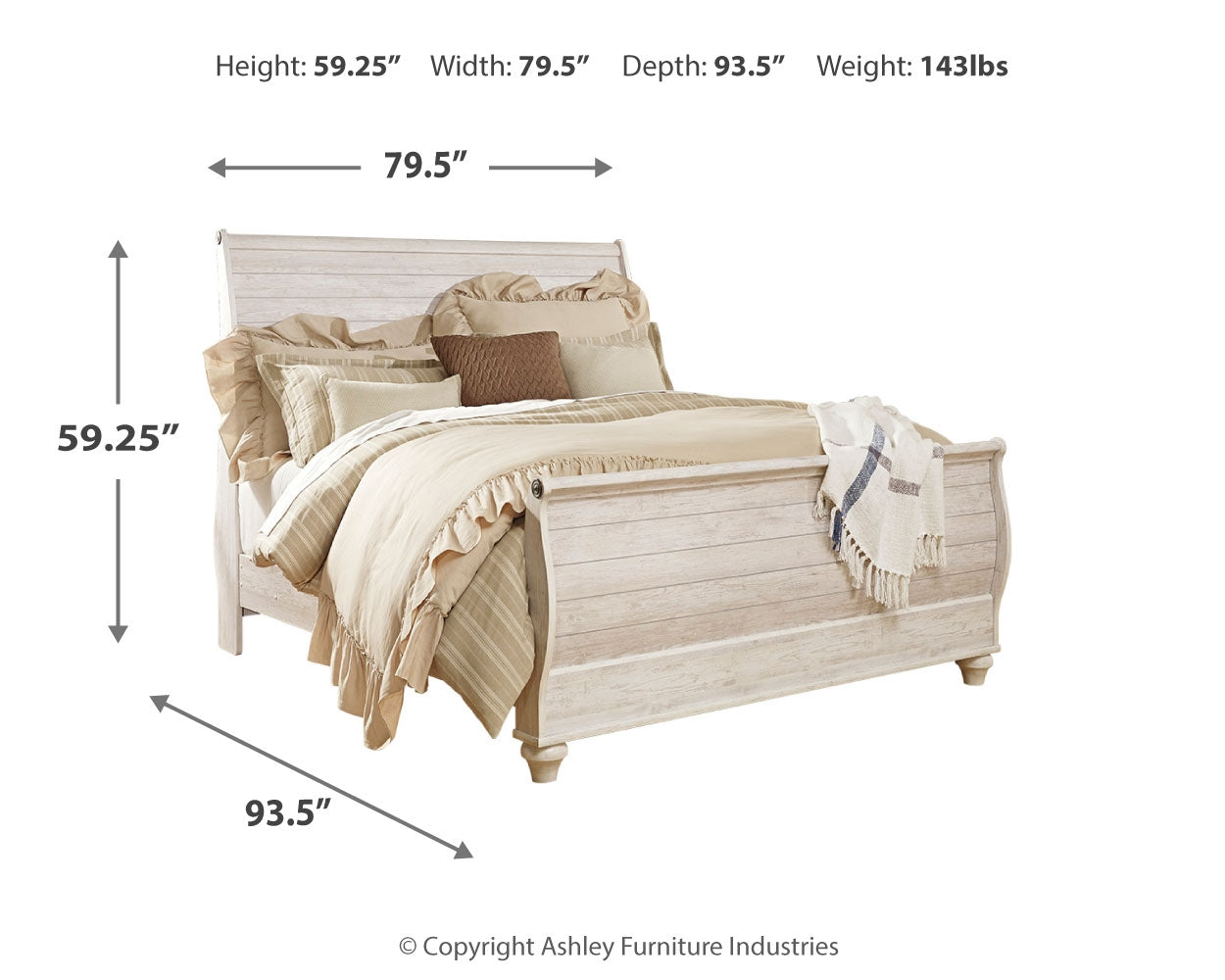 Cama tipo trineo Willowton King
