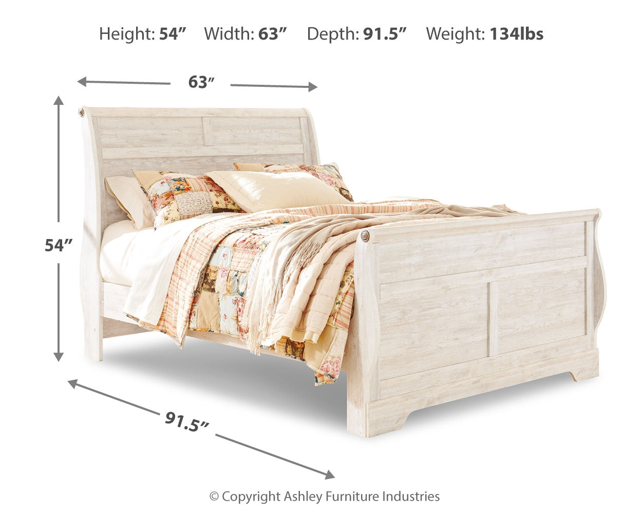 Cama tipo trineo Willowton Queen