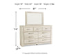 Cama Queen Bellaby con almacenamiento, tocador y espejo