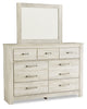 Cama Queen Bellaby con almacenamiento, tocador y espejo