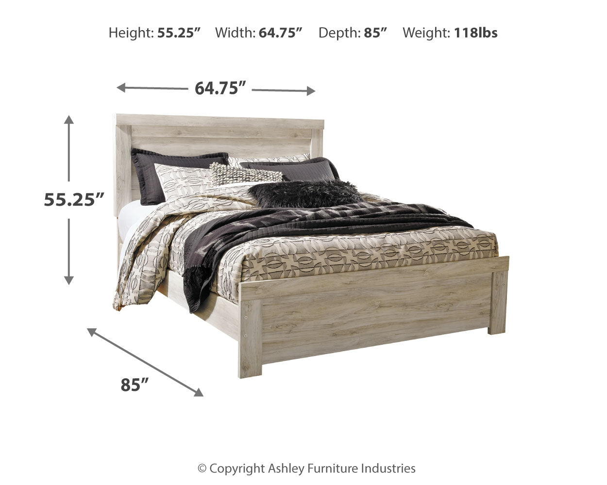 Cama Queen Bellaby con paneles