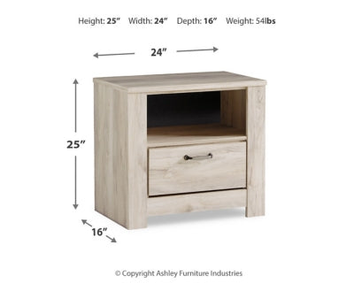 Cama Bellaby King con paneles, tocador, espejo, cómoda y dos mesitas de noche