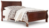 Cama Queen tipo trineo Alisdair, cómoda y dos mesitas de noche