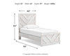 Cama doble con paneles Cayboni