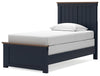 Cama individual con paneles Landocken