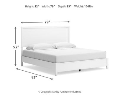 Cama King con paneles Binterglen