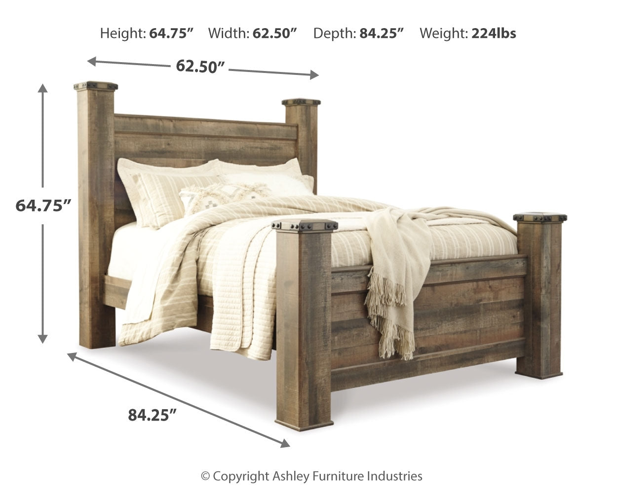 Cama con dosel Trinell Queen
