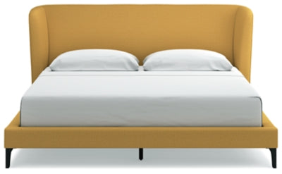 Maloken King Upholstered Bed with Roll Slats