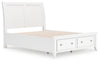 Cama Queen tipo trineo con espacio de almacenamiento Trulani