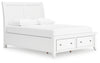 Cama Queen tipo trineo con espacio de almacenamiento Trulani