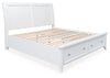 Cama King tipo trineo con almacenamiento Trulani
