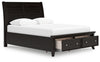 Cama Queen tipo trineo con espacio de almacenamiento Bambori