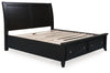 Cama tipo trineo Bambori California King con espacio de almacenamiento