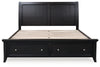 Cama con almacenamiento tipo trineo Bambori King