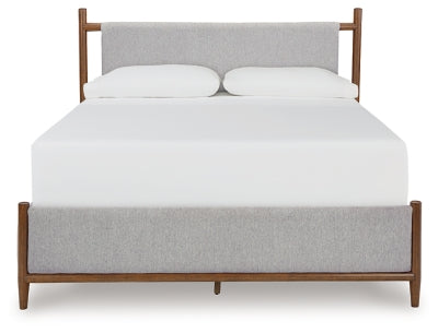 Lyncott California King Upholstered Bed, Dresser and Mirror