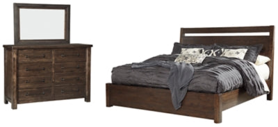 Cama Queen Starmore con plataforma, tocador y espejo