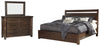 Cama Queen Starmore con plataforma, tocador y espejo